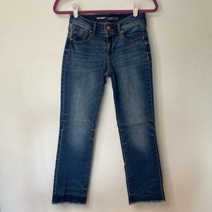 OLD NAVY Mid Rise Flare cropped ankle Jeans